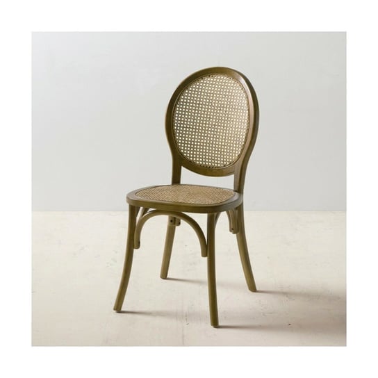 Emaga Krzesło do Jadalni 45 x 42 x 94 cm Naturalny Drewno Rattan Inna marka