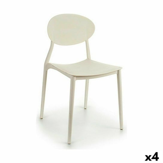 Emaga Krzesło do Jadalni Biały Plastikowy 41 x 81 x 49 cm (4 Sztuk) Inna marka