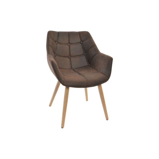 Emaga Krzesło do Jadalni DKD Home Decor drewno bukowe Poliuretan Ceimnobrązowy (60 x 62 x 81 cm) DKD Home Decor