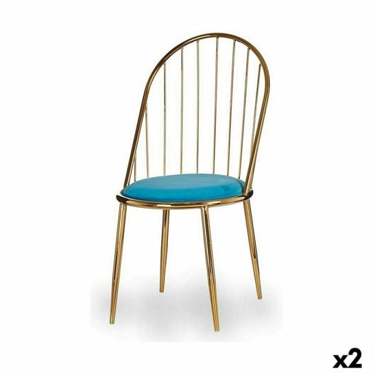 Emaga Krzesło Pręty Niebieski Złoty Żelazo 48 x 95,5 x 48 cm (2 Sztuk) Inna marka