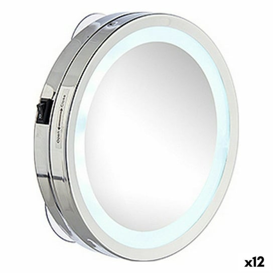 Emaga Lusterko Powiększające Światło LED Srebrzysty 16,5 x 4 x 16,5 cm (12 Sztuk) Inna marka
