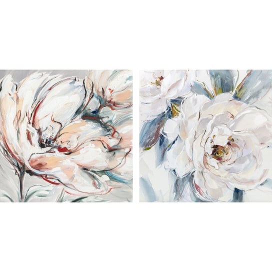 Emaga Obraz DKD Home Decor Kwiat (90 x 2,5 x 90 cm) (2 Sztuk) DKD Home Decor