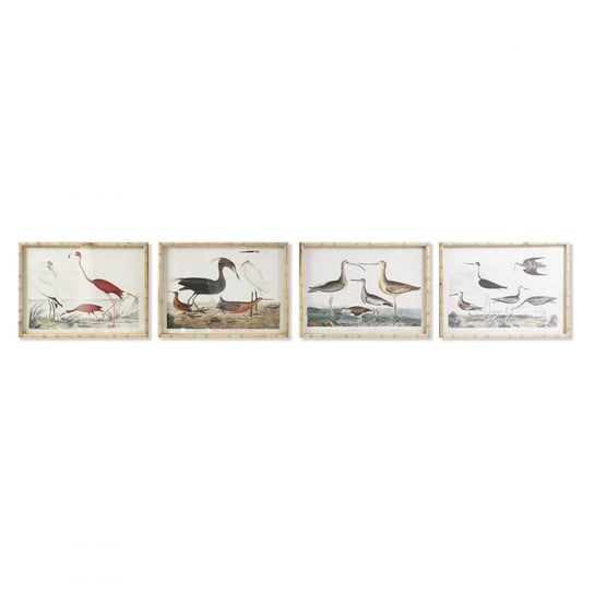 Emaga Obraz DKD Home Decor Ptaki Nowoczesny (60 x 2,8 x 45 cm) (4 Sztuk) DKD Home Decor