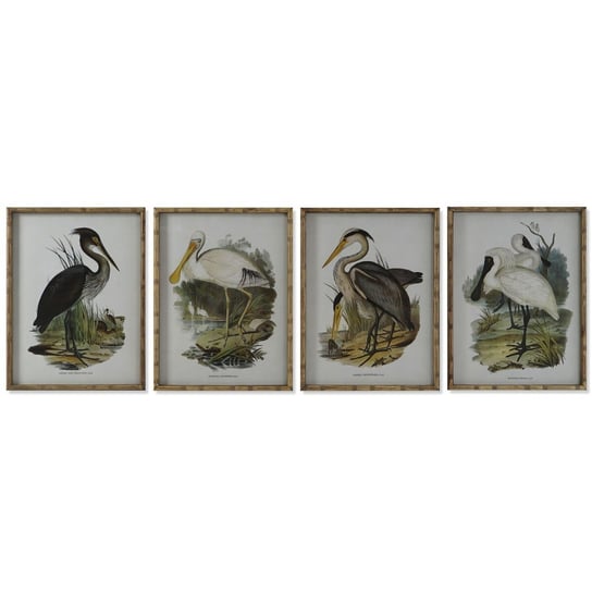 Emaga Obraz DKD Home Decor Ptaki Orientalny 45 x 3 x 60 cm (4 Sztuk) Inna marka