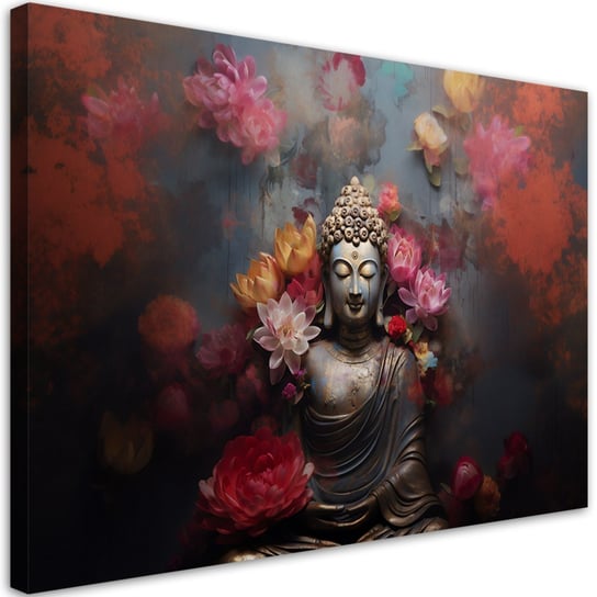 Emaga Obraz na płótnie, Budda Kwiaty Zen Abstrakcja - 120x80 Inna marka