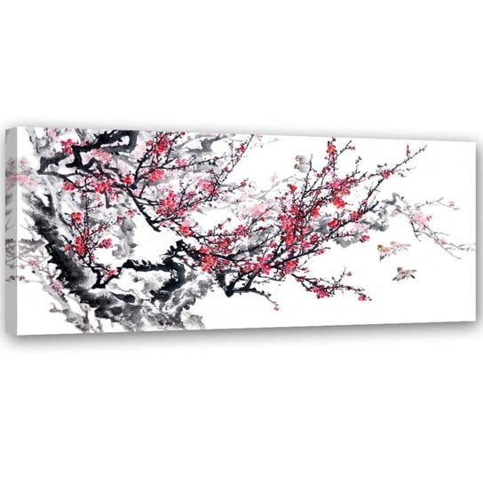 Emaga Obraz na płótnie, Japońskie kwiaty wiśni - 120x40 Inna marka