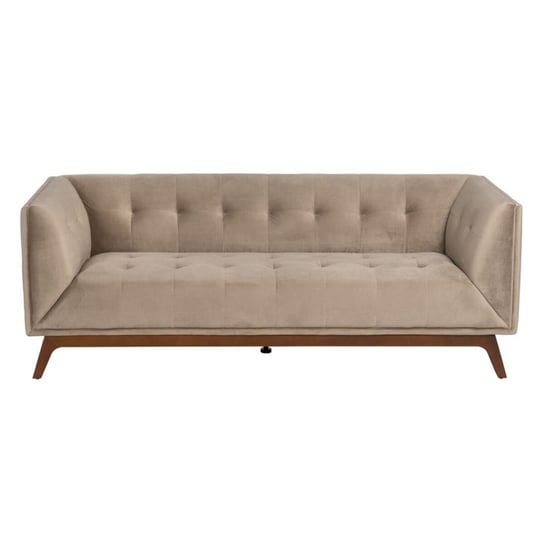 Emaga Sofa 198 x 81 x 72 cm Szampan Tkanina syntetyczna Drewno Aksamit Inna marka