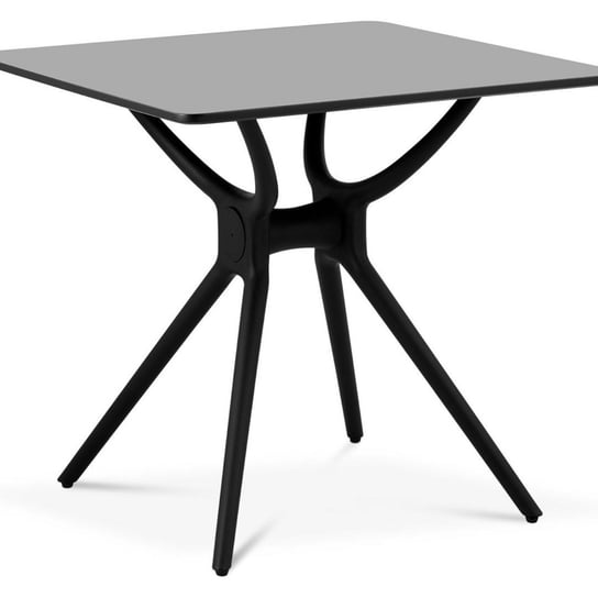 Emaga Stół stolik kwadratowy do domu biura uniwersalny maks. 150 kg 80x80 cm CZARNY FROMM&amp;STARCK