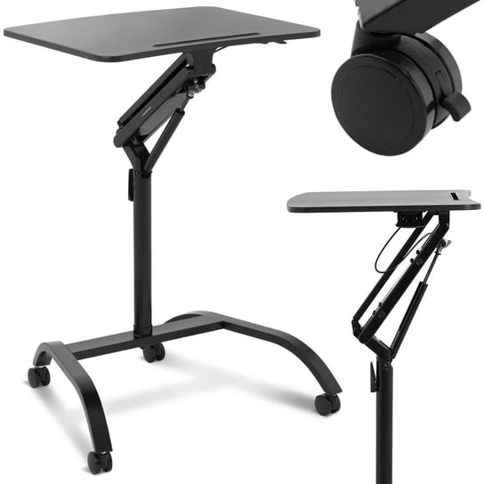 Emaga Stolik stojak pod laptopa mobilny na kółkach regulowany wys. 85-116 cm do 10 kg FROMM&amp;STARCK