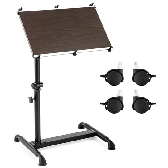 Emaga Stolik stojak pod laptopa składany mobilny na kółkach regulowana wys. 55-80 cm maks. 5 kg FROMM&amp;STARCK