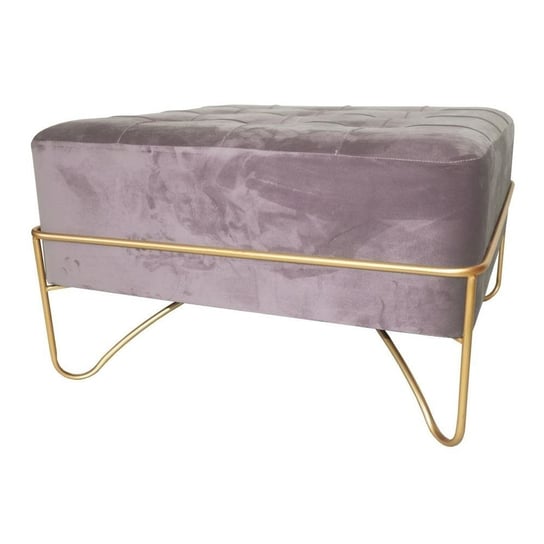 Emaga Taboret DKD Home Decor Różowy Poliester Piana Metal Złoty Drewno MDF (80 x 80 x 47 cm) DKD Home Decor