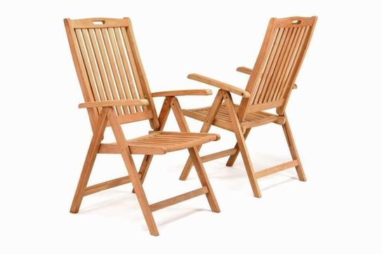 Emaga Tekowe krzesło składane DIVERO, 2 sztuki Inna marka