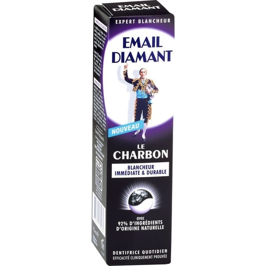 Email Diamant, Le Charbon, wybielająca purpurowa pasta z węglem, 75 ml Email Diamant