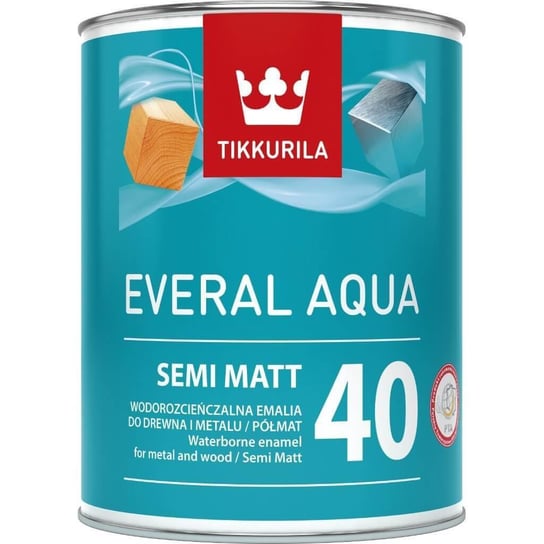 Emalia Akrylowa Everal Aqua Semi Mat 9L Baza-A Tikkurila Tikkurila