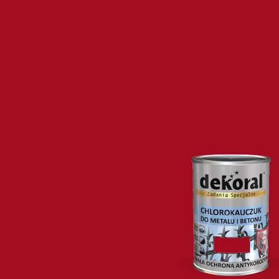 Emalia Chlorokauczukowa Strong Czerwony Tlenkowy Ciemny 0,9L Dekoral dekoral