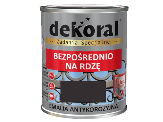 Emalia Dekoral Antykorozyjna Brąz czekolada połysk 0,65L  Emantyk Br-Czekol. Połysk 0.65L dekoral