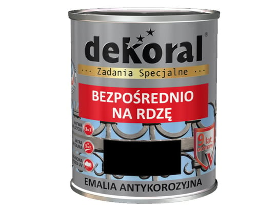 Emalia Dekoral Antykorozyjna Czarny Półmat 0,65L Emantyk Czarny Półmat 0.65L dekoral