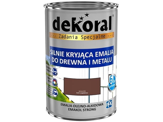 Emalia Dekoral Emakol Strong Mahoń Mat 0.9L dekoral