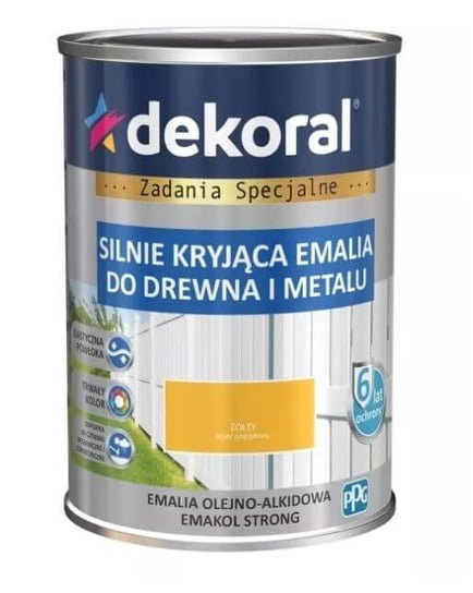 Emalia Olejno-Alkidowa Emakol Strong Żółty Połysk 5L Dekoral dekoral