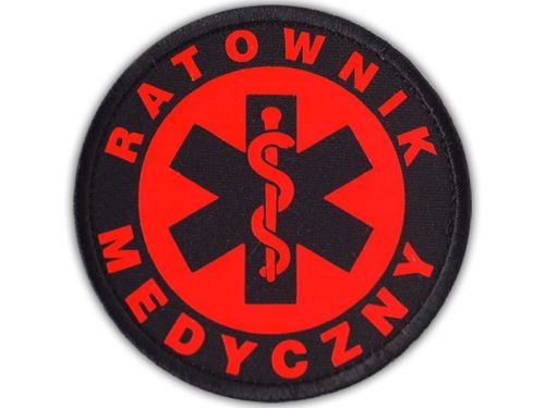 Emblemat Fluo Ratownik Medyczny Na Rzepie 8,5 Cm Polska Firma