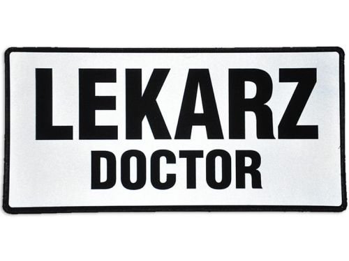 Emblemat Lekarz Doctor Odblaskowy Na Rzepie 31 X 15 Cm Nowy Polska Firma