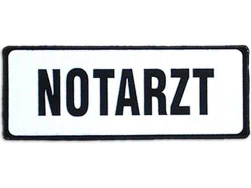 Emblemat Notarzt Odblaskowy Na Rzepie 13 X 5 Cm Nowy Polska Firma