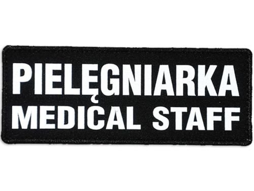 Emblemat Pielęgniarka Medical Staff Odblaskowy Na Rzepie 13 X 5 Cm Polska Firma
