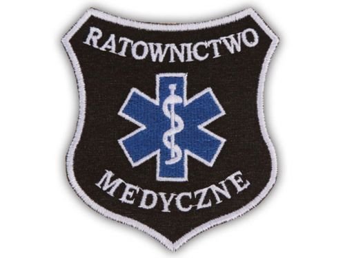 Emblemat Ratownictwo Medyczne Tarcza Czarna Polska Firma