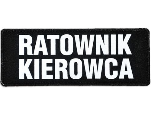 Emblemat Ratownik Kierowca Odblaskowy Na Rzepie 13 X 5 Cm Polska Firma