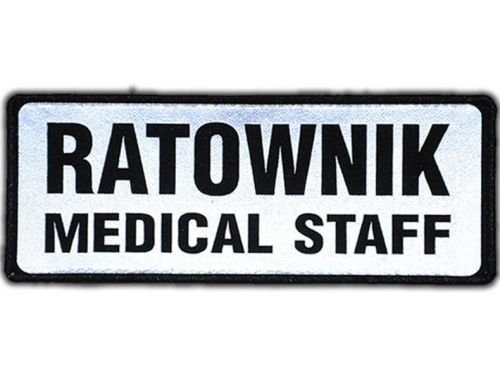 Emblemat Ratownik Medical Staff Odblaskowy Na Rzepie 13 X 5 Cm Nowy Polska Firma