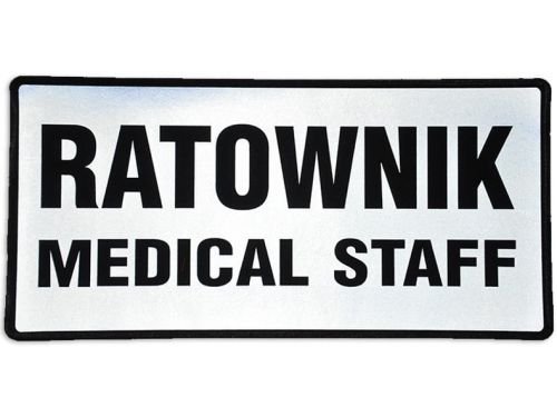 Emblemat Ratownik Medical Staff Odblaskowy Na Rzepie 31 X 15 Cm Nowy Polska Firma