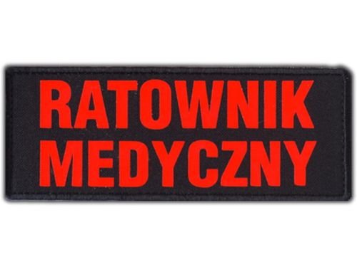 Emblemat Ratownik Medyczny Fluo Na Rzepie 13 X 5 Cm Polska Firma