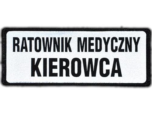 Emblemat Ratownik Medyczny Kierowca Odblaskowy Na Rzepie 13 X 5 Cm Nowy Polska Firma