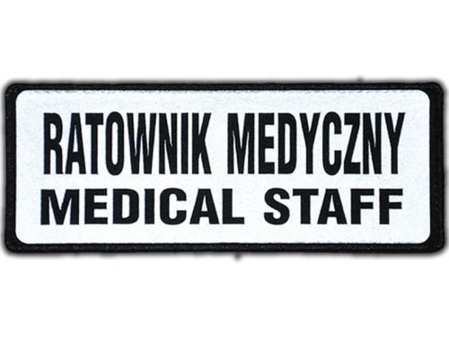 Emblemat Ratownik Medyczny Medical Staff Odblaskowy Na Rzepie 13 X 5 Cm Nowy Polska Firma
