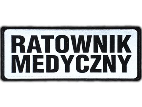 Emblemat Ratownik Medyczny Odblaskowy Na Rzepie 13 X 5 Cm Nowy Polska Firma
