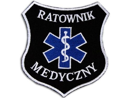 Emblemat Ratownik Medyczny Tarcza Czarna Polska Firma