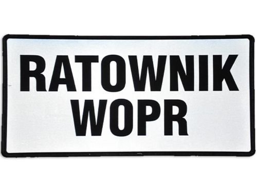 Emblemat Ratownik Wopr Odblaskowy Na Rzepie 31 X 15 Cm Nowy Polska Firma