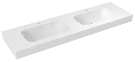 EMICO umywalka podwójna, 200x50 cm, wersja L, Rockstone biały mat Inna marka