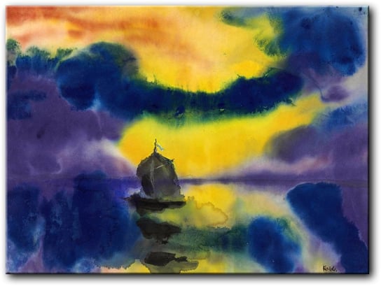 Emil Nolde ,  Morze z wieczornym niebem i żaglówką - PR07042 PRINTORAMA