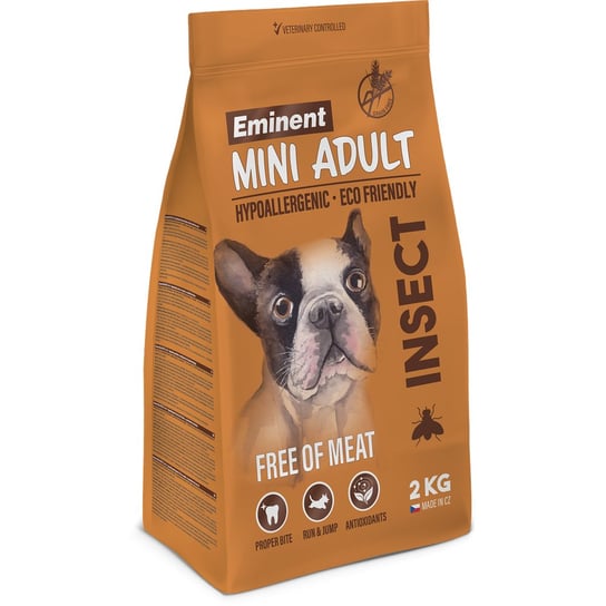 Eminent Mini Adult Insect 26/16 2kg sucha karma dla psów ras mini na białku z owadów EMINENT