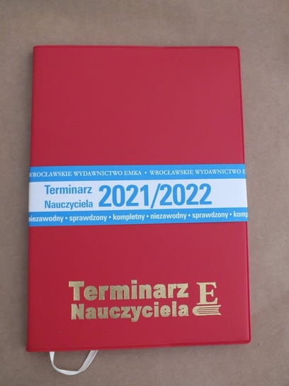 eMKA, terminarz nauczyciela 2021/2022, broszura, czerwony eMKA