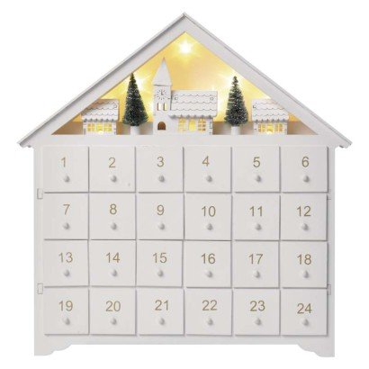Emos, Kalendarz Adwentowy drewniany LED, 35x30 cm Emos