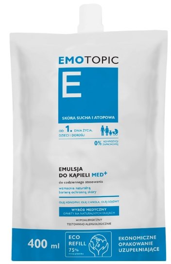 EMOTOPIC emulsja do kąpieli uzupełnienie 400 ml Inna marka