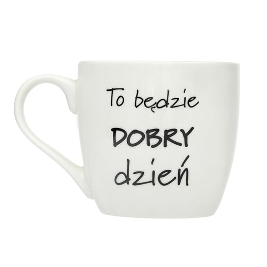 Empik Gifts Kubek porcelanowy To będzie dobry dzień 430 ml, biały Empik Gifts