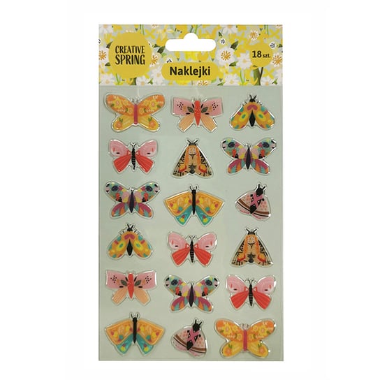 Empik;Joyful, Naklejki easter motyle żółte 18szt Creative Spring