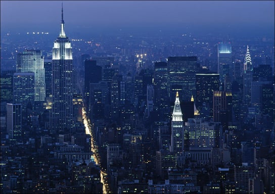 Empire State Building at night., Carol Highsmith - plakat 100x70 cm Galeria Plakatu