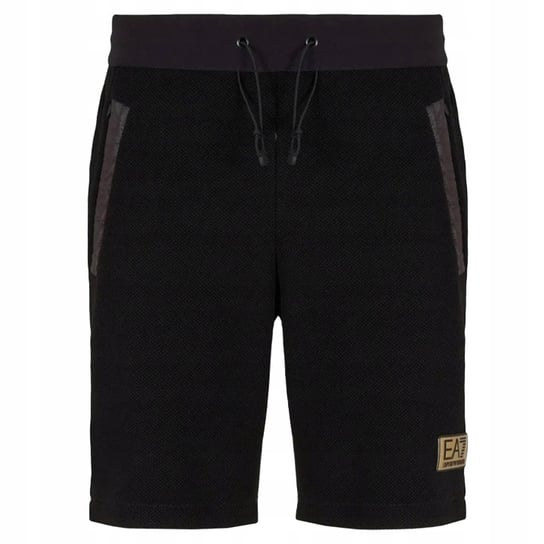 Emporio Armani EA7 Dres Czarne Męskie Spodenki Bawełniane Szorty Logo Emporio Armani EA7 Dres Czarne Męskie Spodenki Bawełniane Szorty Logo r.XXL Emporio Armani