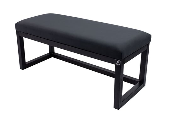 Emra Wood Design, Ławka na buty LPG-2 110 cm, czarne siedzisko gładkie, grafitowy Emra Wood Design