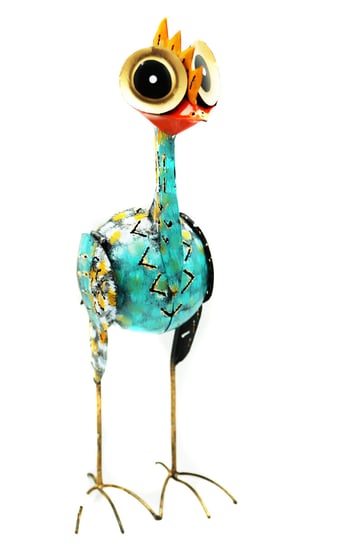 Emu Figurka Dekoracyjna  Świecznik Z Metalu Metaloplastyka Kolorowa Jakarta