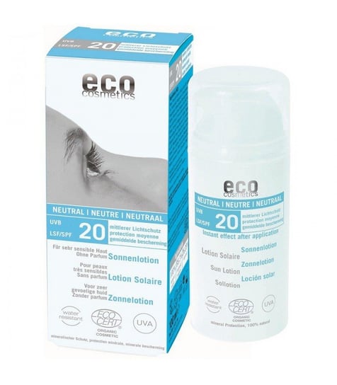 Emulsja na słońce SPF 20 NEUTRAL – bez substancji zapachowych, 100ml, Eco cosmetics Eco Cosmetics